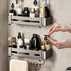 Wall Mounted Bathroom Storage Rack Multifunctional Bathroom Tray