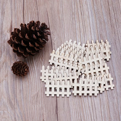 25pcs DIY Wooden Fence Shapes for Painting Decorating Staining