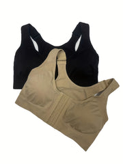 2pcs Front Buckle Sports Bras for Women
