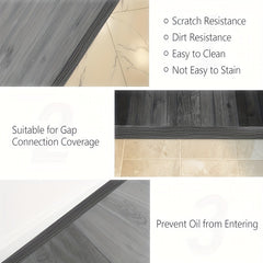 3.05m Self-Adhesive Floor Transition Strip, Laminate/Vinyl Floor Flat Divider