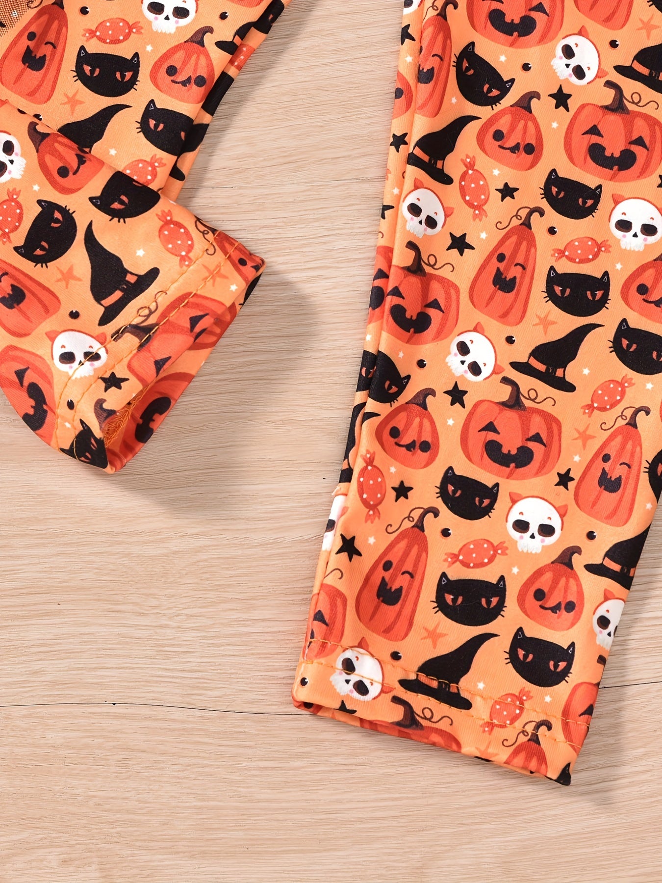 Pumpkin Ghost Hoodie & Leggings Set for Kids
