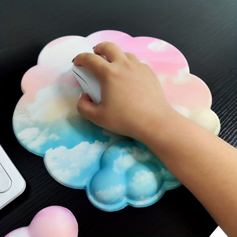 ISETTA 3PCS Cloud Keyboard Wrist Rest Set Ergonomic Memory Foam Palm Rest