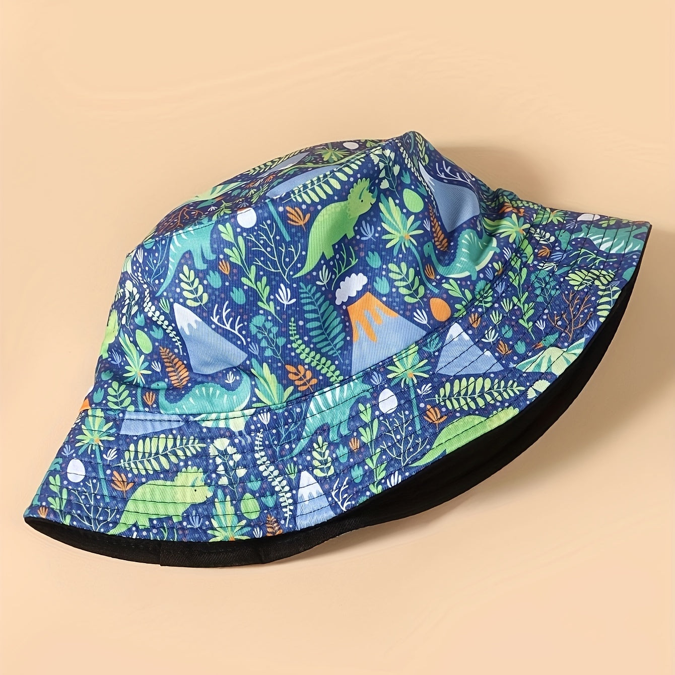 Unisex Dino Leaf Bucket Hat Outdoor Sunshade