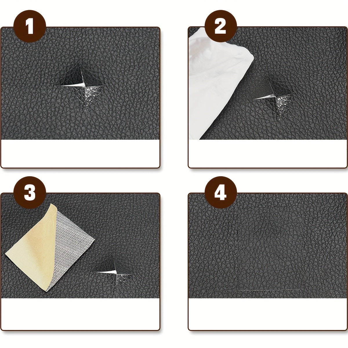 Multicolored Leather Repair Patch Self Adhesive 24x30cm