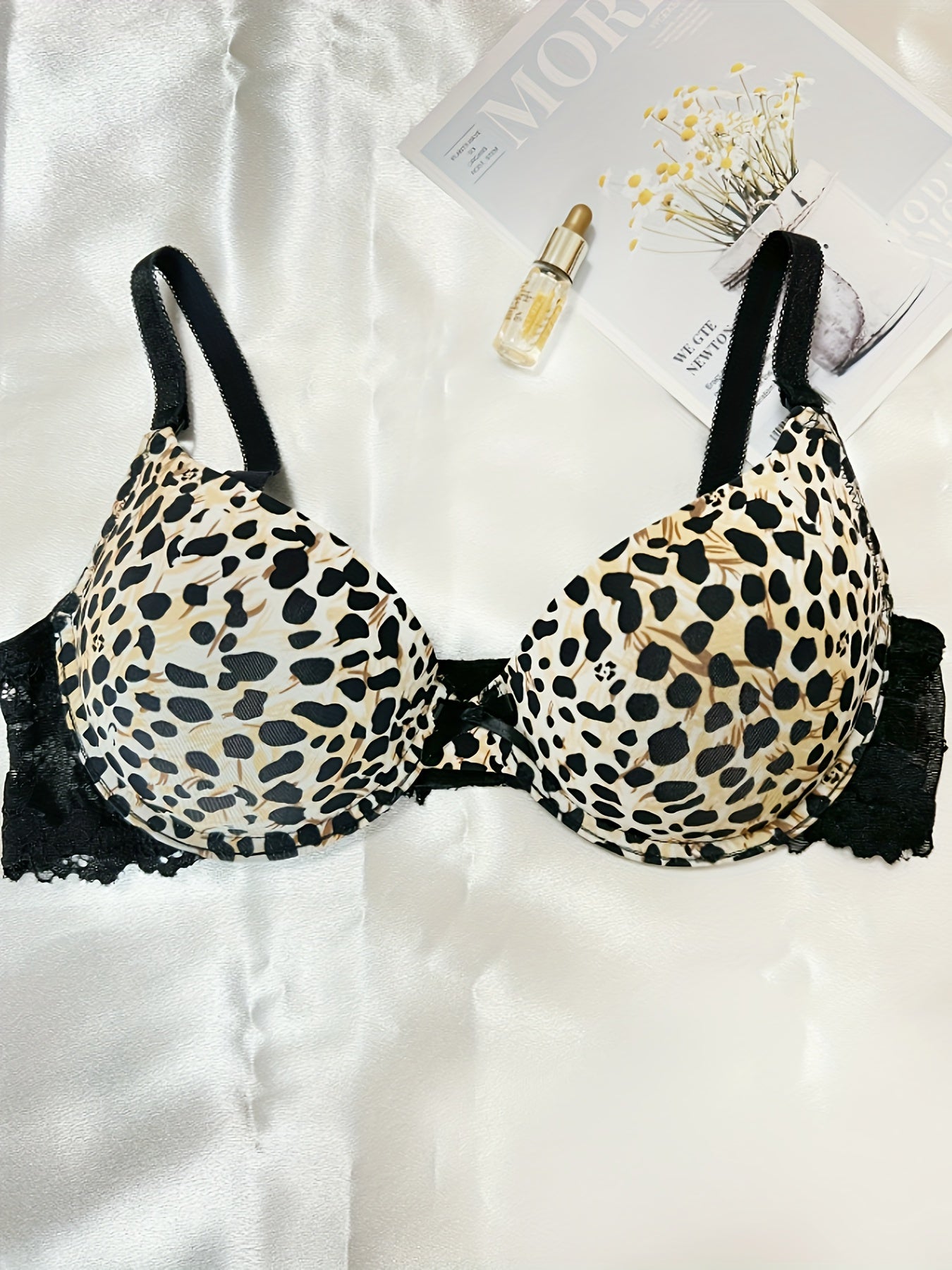 Leopard Print Push Up Bra Women's Lingerie