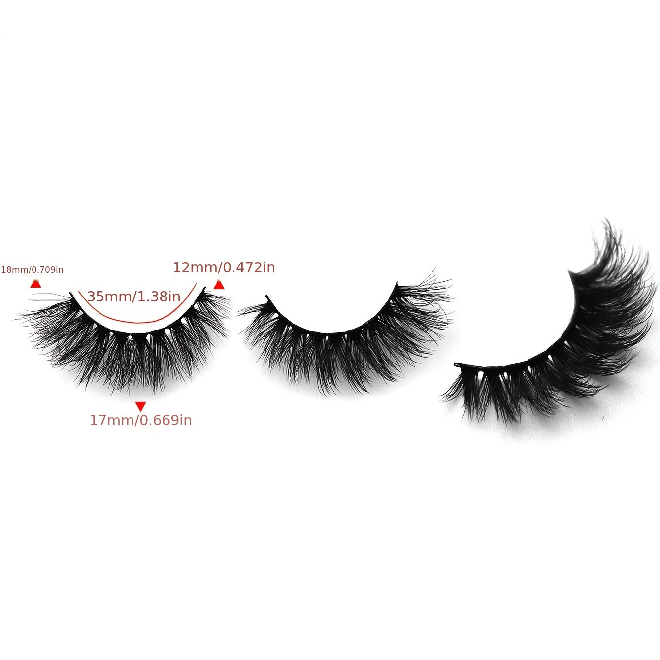 5 Pairs Thick 18mm Fluffy False Eyelashes Cat Eye Lashes