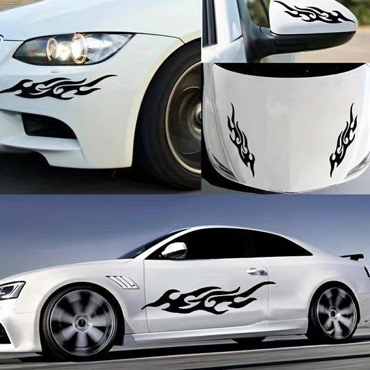 Flame Pattern Bumper Stickers, Waterproof Decorative for Car Scratches