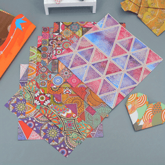 50pcs Colorful Origami Paper DIY Crane Shape Stacking Paper