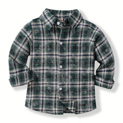 Boys Plaid Shirts Long Sleeve Button Down Tops Spring Fall Outwear
