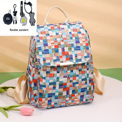 Butterfly Print Waterproof Backpack Lightweight Oxford School Bag