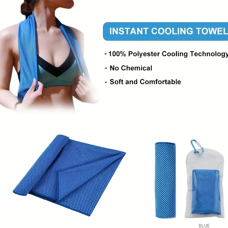 Microfiber Cooling Towel for Yoga Sports Gym Camping Running - Soft & Breathable