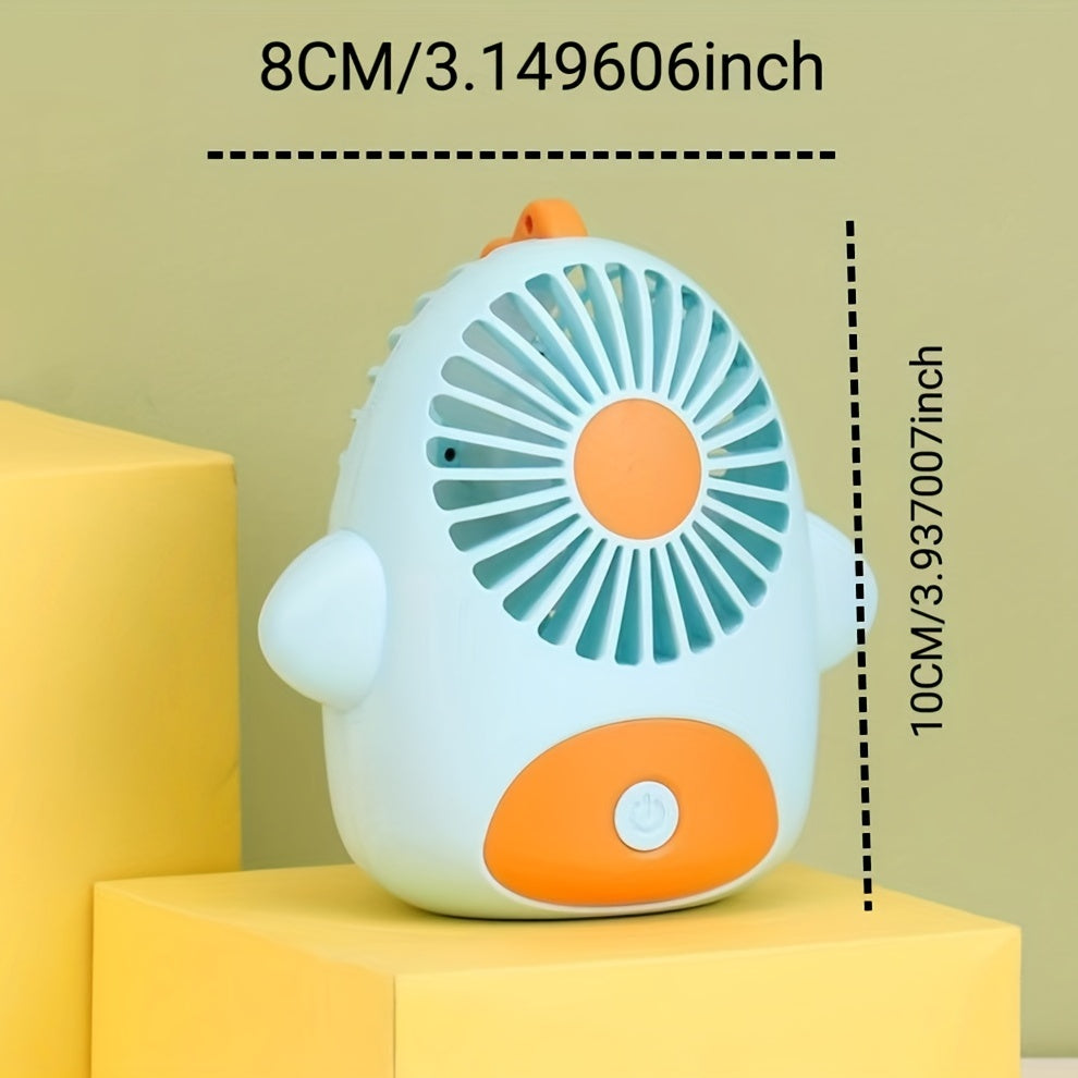 Summer Mini Strong Power Fan Durable Cartoon Handheld Small Fan