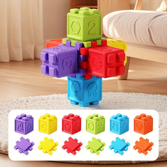 12pcs Large Building Blocks Shapes Letters Fruits Animals Vibrant Col