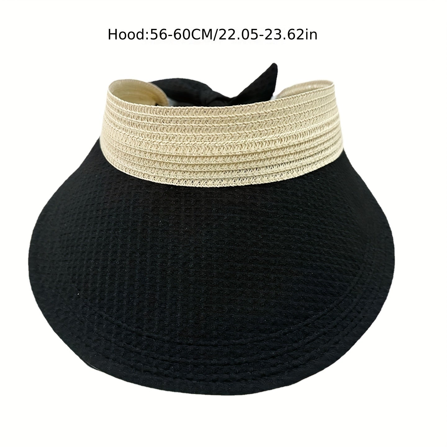 Embossed Visor Hat Wide Brim UV Protection Beach Hat