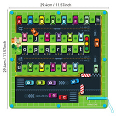 Wooden Letter Parking Game Car Maze Puzzle Educational Toy