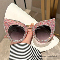 Cat Eye Sunglasses Glitter Rhinestone UV400 Sun Shades