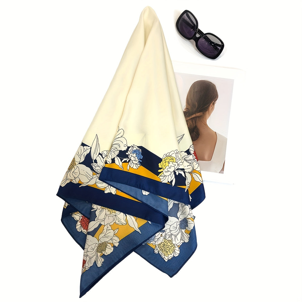 Bohemian Printed Bandana Diagonal Lace Polyester