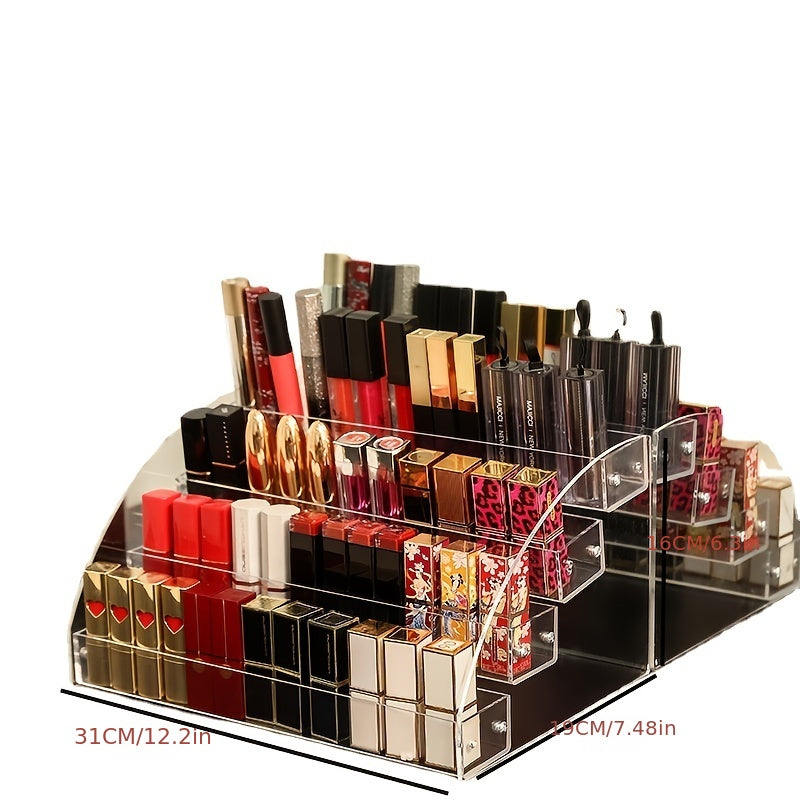 Transparent 6 Tier Nail Polish Lipstick Organizer Storage Case