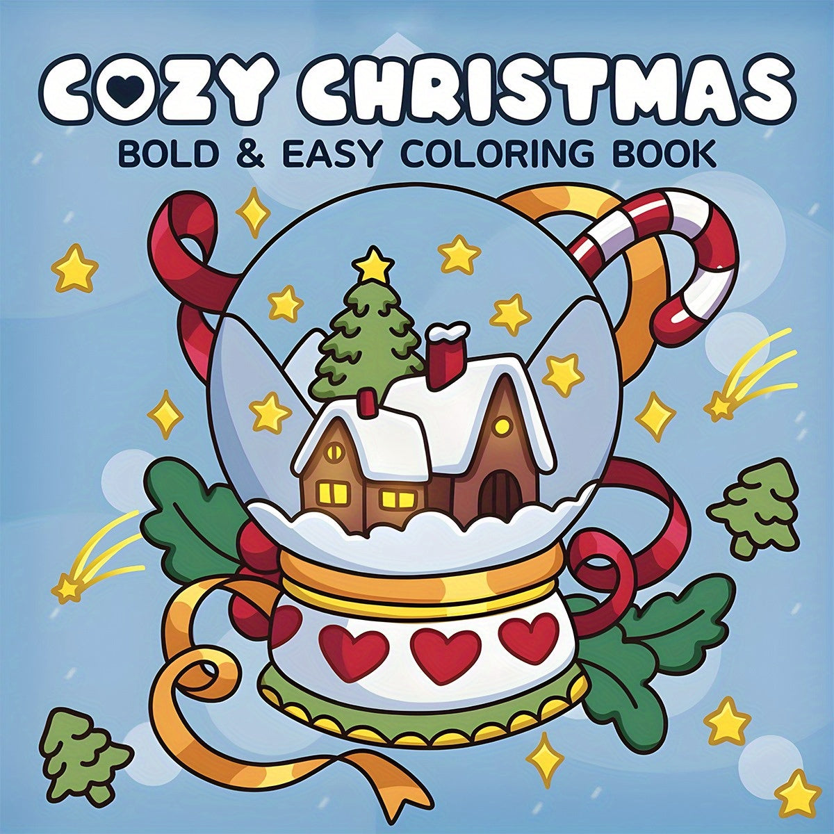 Deluxe Christmas Coloring Book 20x20cm Upgraded Edition