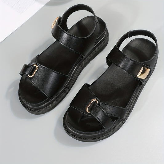 Women's Platform Sandals Hook & Loop Fastener Thick Bottom Casual Sandals