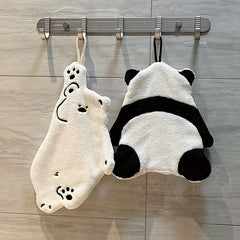 Panda Polar Bear Hand Towel Quick Dry with Loop