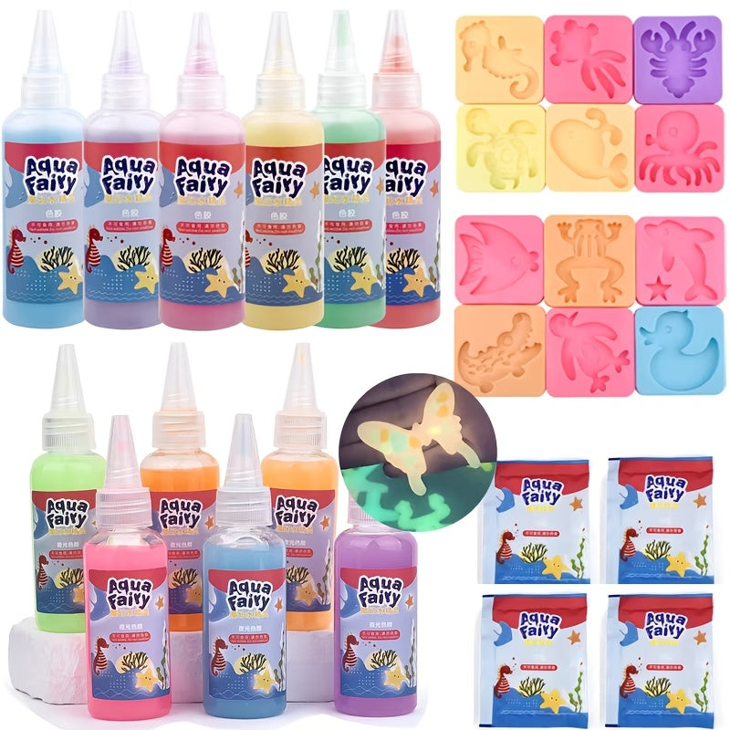 DIY Magic Water Elf Ocean Mold Set 3D Handcraft Kit Gel Toy Children's Bath