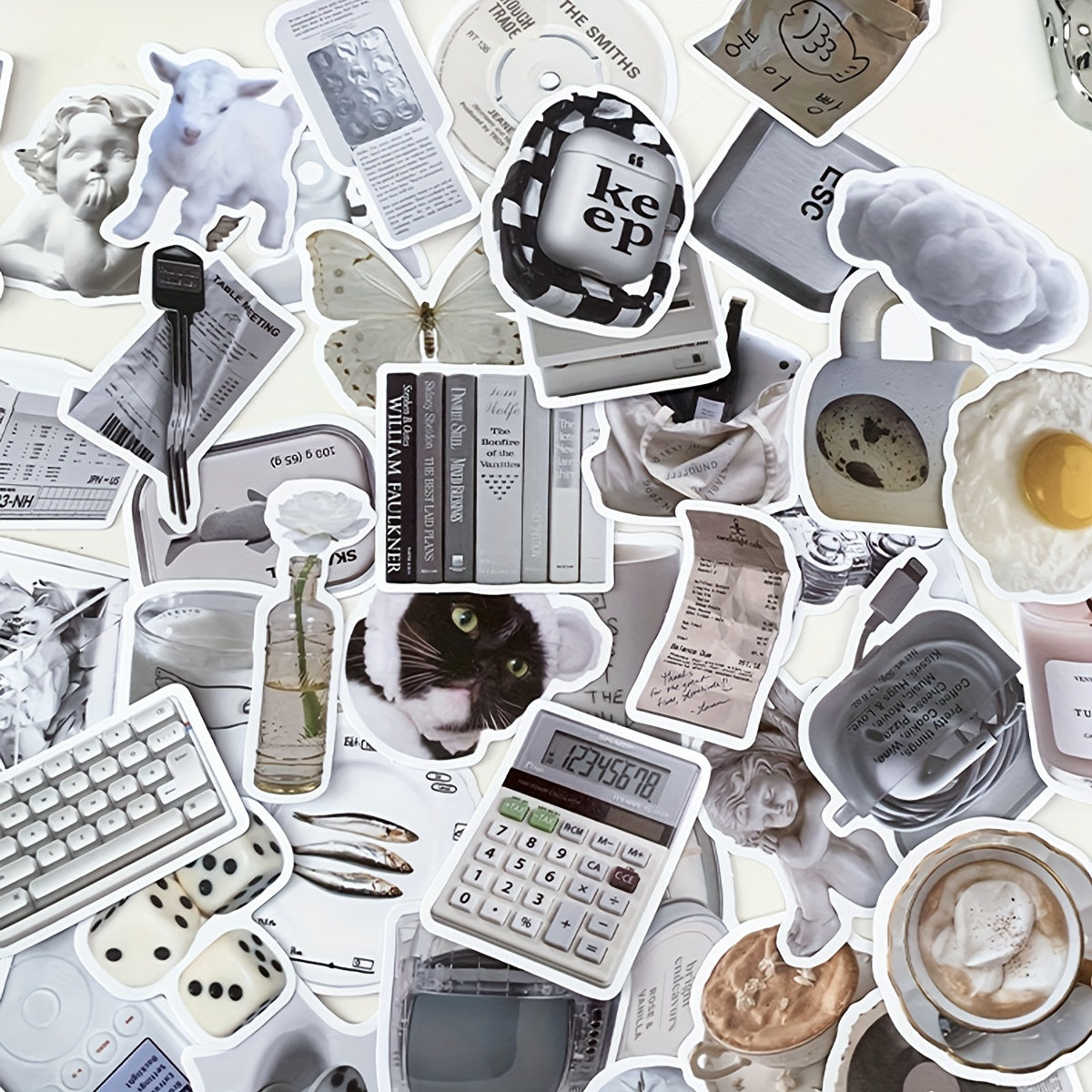 50pcs Random Pattern Tablet Notebook Journal Book Diy Graffiti Stickers