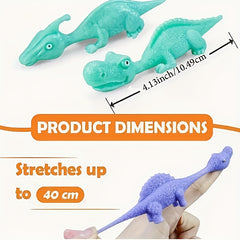 5pcs Funny Dinosaur Bouncing Sticky Toy Finger Catapult Decompression