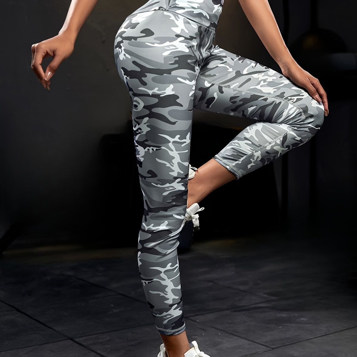 Camouflage Pattern High Waist Yoga Pants