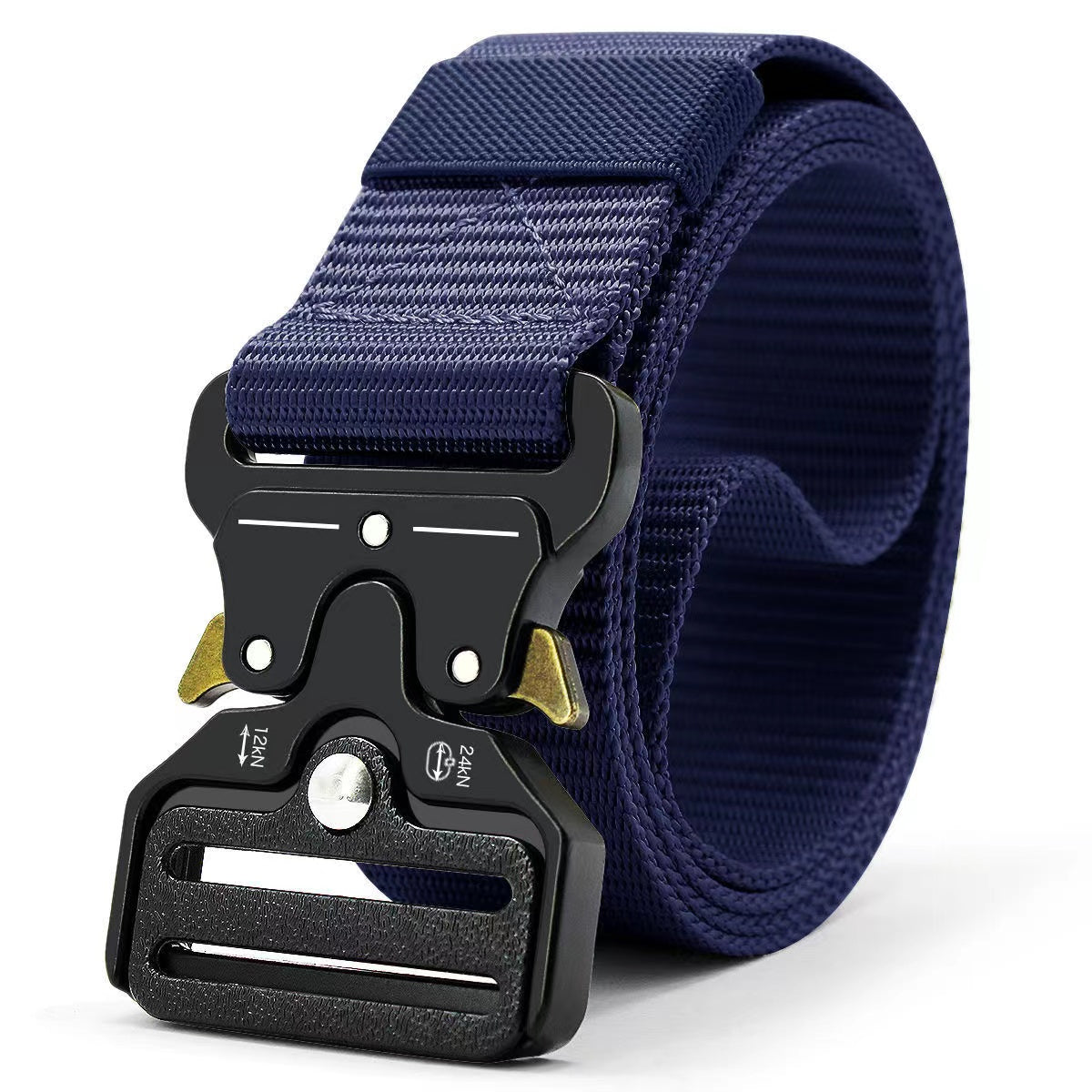 Canvas Polyester Snap Leather Belt with Magnetic Suction for Men