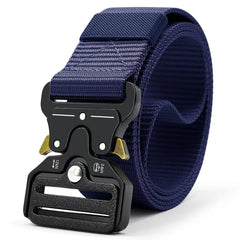 Canvas Polyester Snap Leather Belt with Magnetic Suction for Men