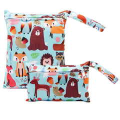 Asenappy 2pcs Wet Bags Baby Diaper Bags