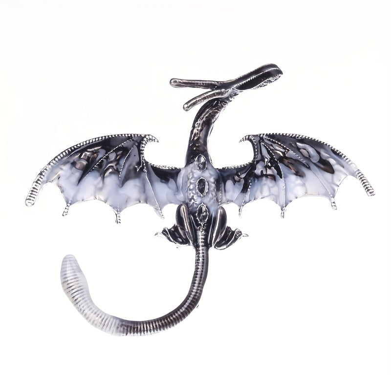 Flying Dragon Shape Brooch Men's Creative Coat Accessories