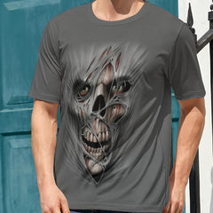 Halloween Skeleton Print Men's Graphic Crew Neck T-shirt