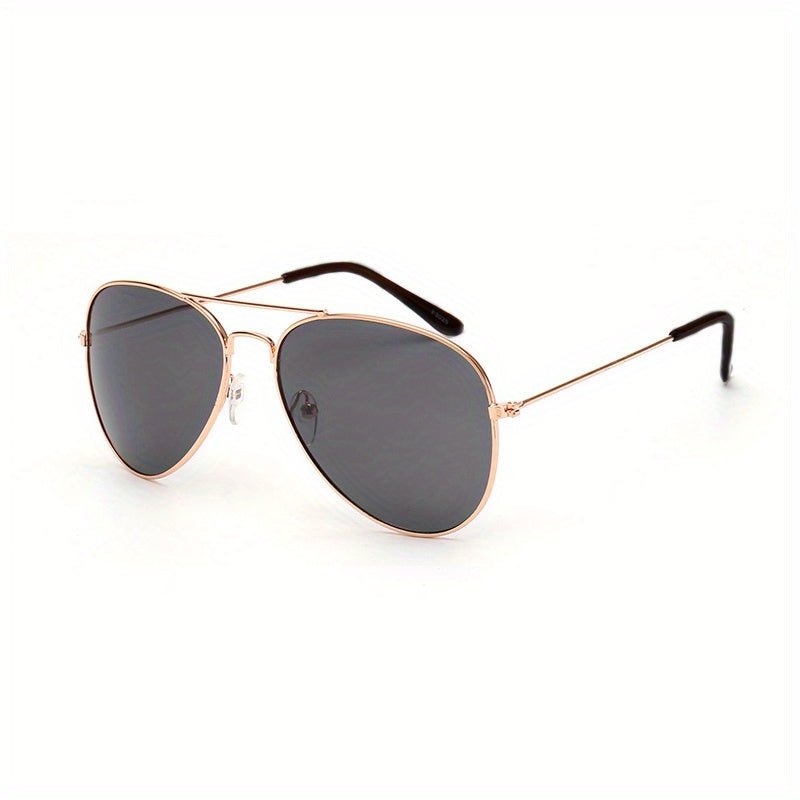 Classic Mirror Lens Aviator Sunglasses Metal Fishing Sunshade Eyeglasses