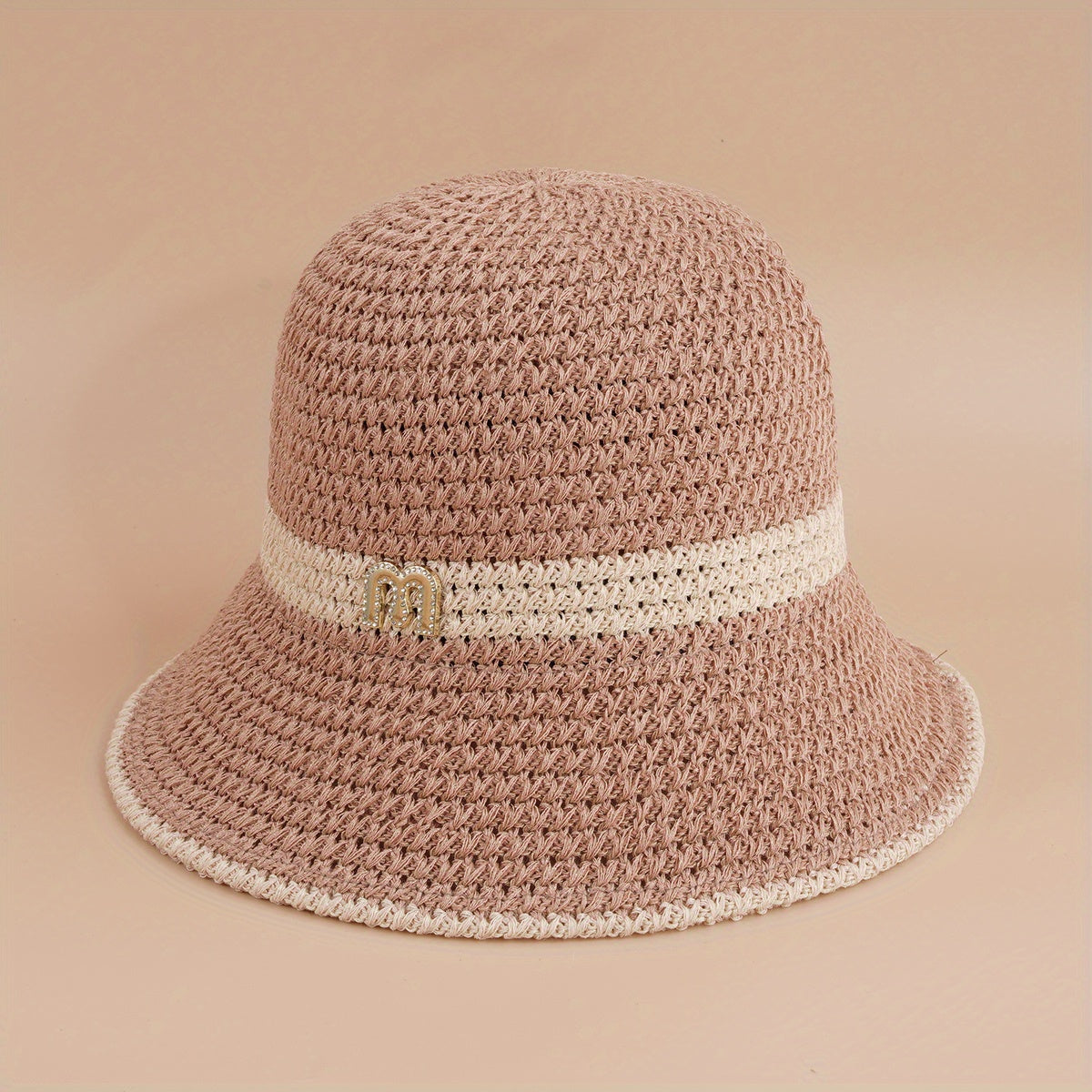 Retro Hollow Summer Sunscreen Bucket Hat British M Mark