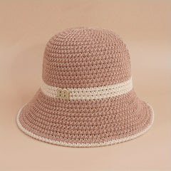 Retro Hollow Summer Sunscreen Bucket Hat British M Mark