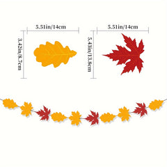 Thanksgiving Decoration Flag Pumpkin Maple Leaf Turkey Flag Banner
