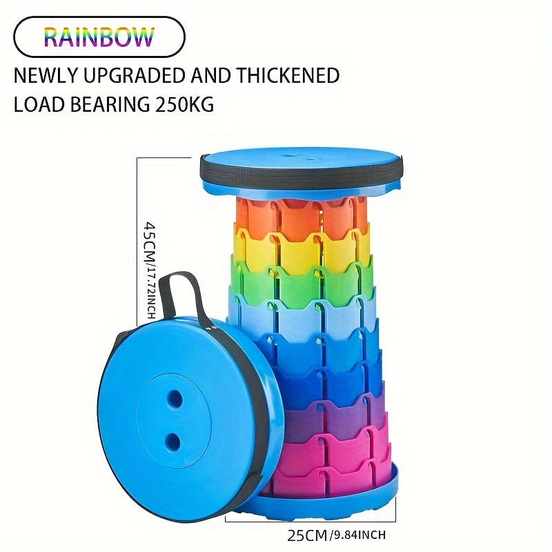 Portable Folding Telescopic Stool Lightweight Plastic Subway Queuing Stool