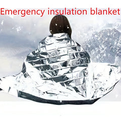 Outdoor Winter Emergency Insulation Blanket Double sided Silvery