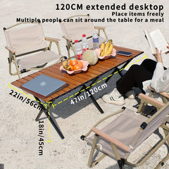 Folding Picnic Table Portable Low Height Egg Roll Table