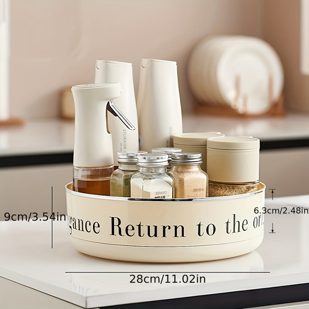 Rotating Seasoning Rack Holder Turntable Organizer Spice Spinner