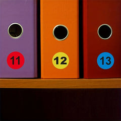 250 Round Number Stickers 1-50 Pack, Marker Sign Stickers