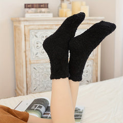 6 Pairs Thickened Fuzzy Socks Warm & Cozy Women's Stockings