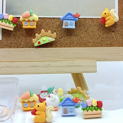 12pcs Coconut Tree Duck Road Sign Push Pins Decoration Pins