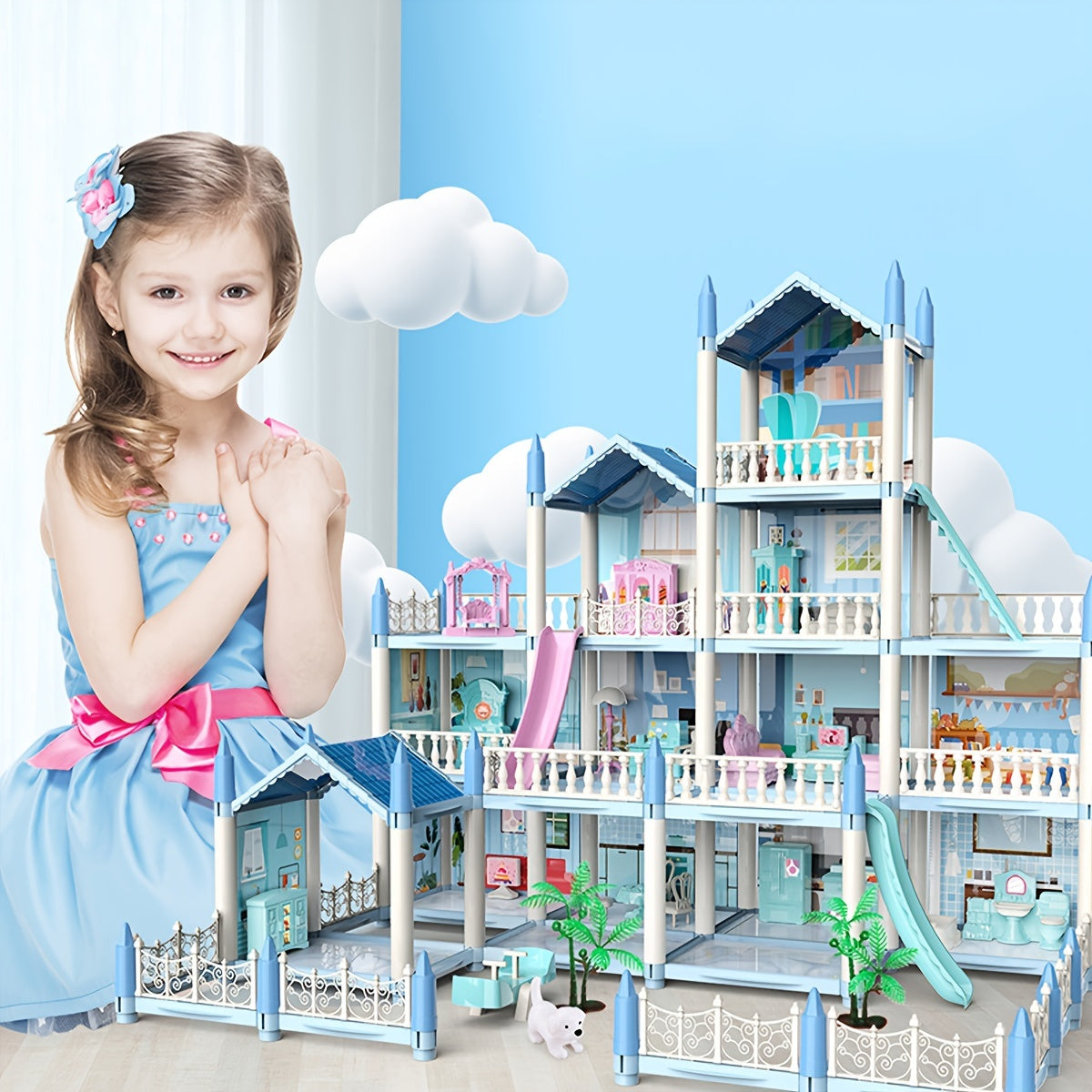 DIY Assembled Villa Creative Birthday Gift With Light String