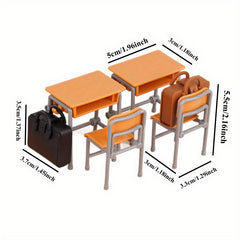 6pcs Mini Simulation Desk Set DIY Decoration Props