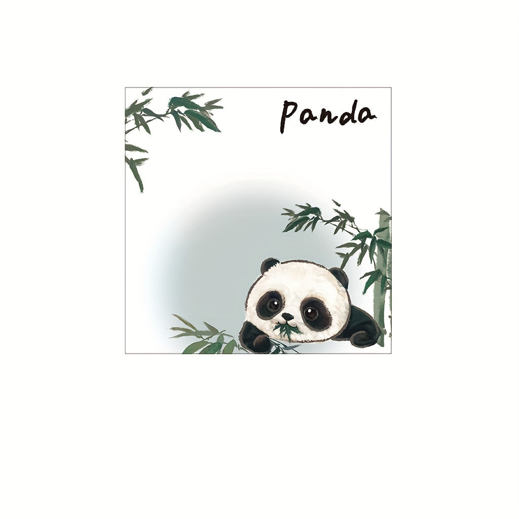 5pcs Panda Painting Sticky Notes - Cute Cartoon Notepads for Students