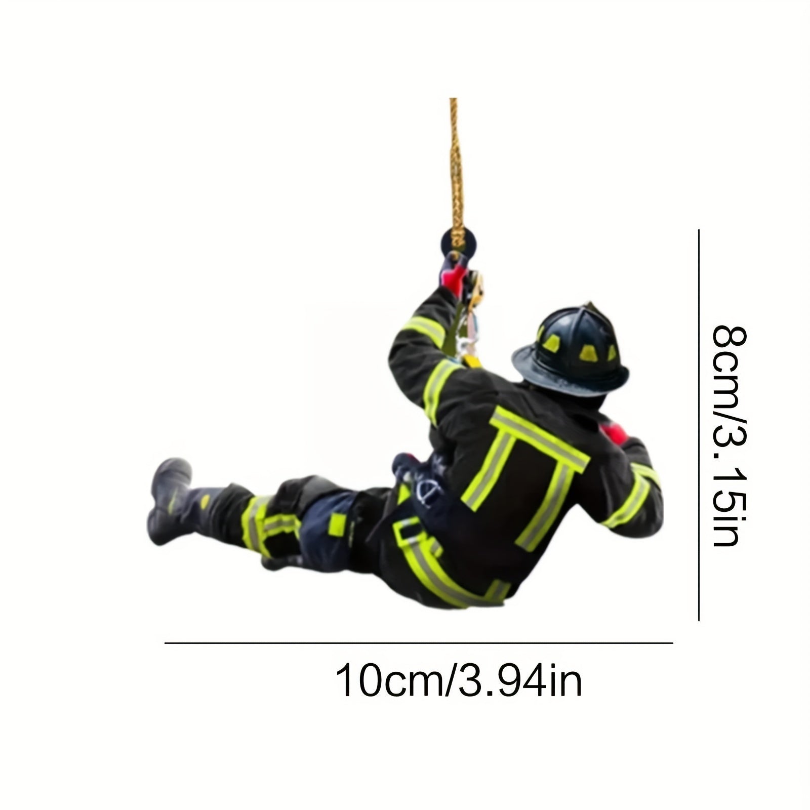 Firefighter Uniform Christmas Ornament for Rearview Mirror Decoration