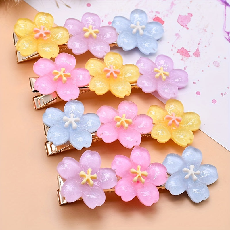 Resin Flower Hair Clip French Barrette Hair Accessories